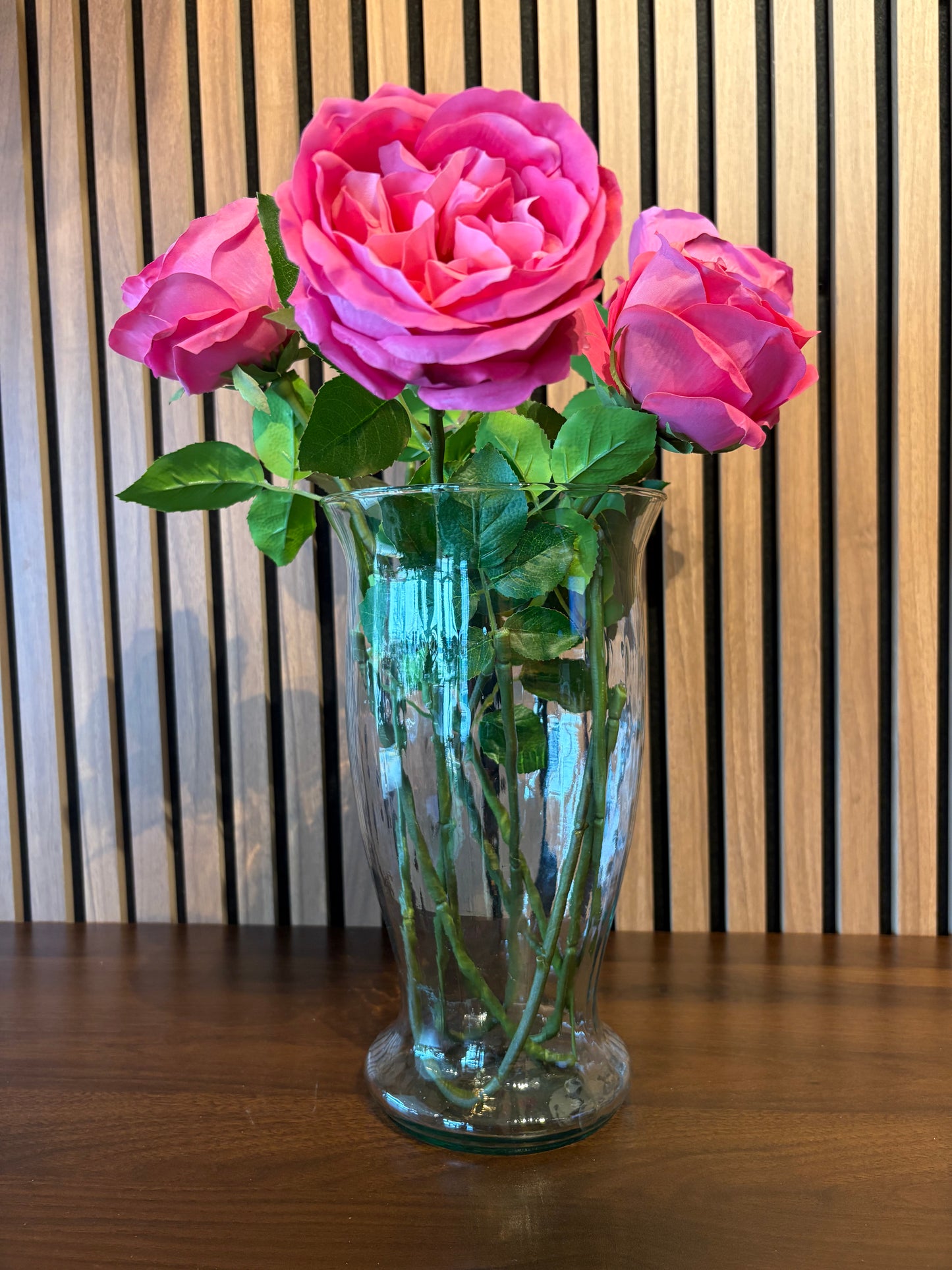 Natural touch, hot pink roses